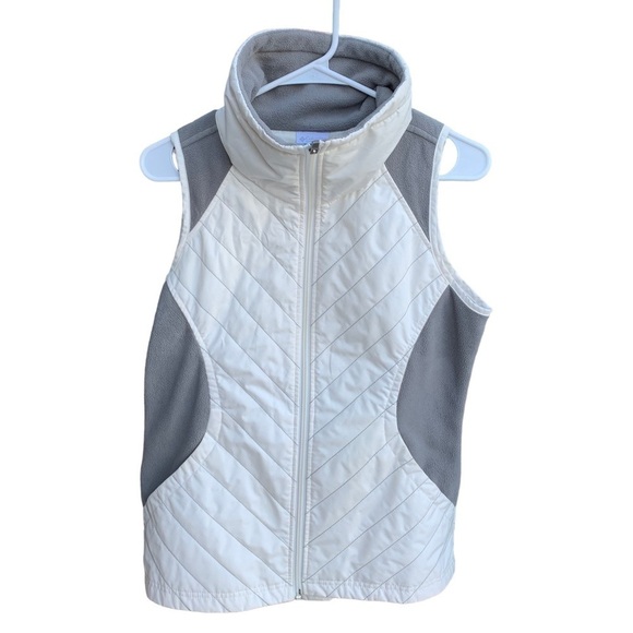 Columbia Womens Vest Jacket Full Zip Up Sleeveless Mock Neck White Size Small - Picture 1 of 6